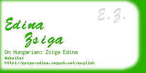 edina zsiga business card